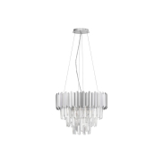 Nova Luce Magnolia - suspension - Ø 50 x 120 cm - chrome