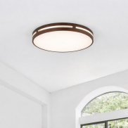 Nova Luce Wheel - plafonnier - Ø 45 x 6 cm - 30W LED inclus - brun café