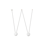 Faro Mine - lampe suspendue 2L - blanc mat - verre
