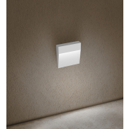 Century Italia Paseo - applique murale extérieure - 10,5 x 10,5 x 2,4 cm - 4W LED inclus - IP54 - blanc