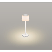 Century Italia Margò - lampe de table d'extérieur rechargeable - Ø 13 x 38 cm - 4W LED dimmable inclus - IP54 - blanc