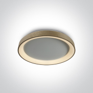 ONE Light LED Decorative Plafo - plafonnier - Ø 37,5 x 5,7 cm - 30W LED dimmable inclus - or brossé