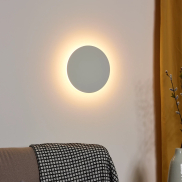 Lucide Eklyps Led - applique murale - Ø 25 x 3 cm - 8W LED inclus - Blanc
