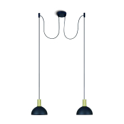 ONE Light E27 Round 2L - lampe suspendue - Ø 20 x 219,5 cm - laiton brossé