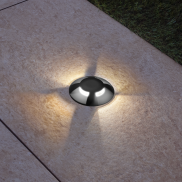 Century Italia Argo - spot de sol avec 4 fenêtres - Ø 5,8 x 6,5 cm - 0,75W LED inclus - 3000K - IP67 - noir