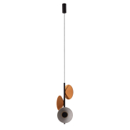 Maxlight Puro - lampe suspendue - 51 x 19 x 220 cm - 4 x 2W LED inclus - gris et jaune