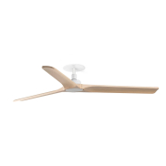 Faro Heywood L - ventilateur de plafond avec rosace encastrée - Ø 132 cm - blanc mat et pin