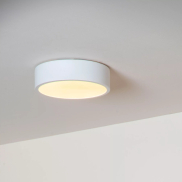 Lucide Unar - plafonnier - Ø 20 x 5 cm - 12W LED dimmable inclus - 3 niveaux de dimmer - blanc
