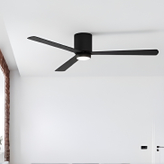 Nova Luce Dell - ventilateur de plafond avec télécommande et option lumière - Ø 121,9 x 18,2 cm - noir