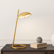 Nova Luce Flute - lampe de table - Ø 20 x 53 x 28 cm - 18W dimmable LED inclus - or sablé
