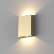 Artdelight Memphis – applique murale – 4 x 12 x 16 cm – 6W LED inclus – IP65 – or brossé