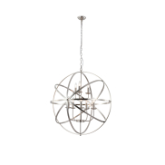 Searchlight Orbit - lampe suspendue - Ø 80 x 200 cm - argent satiné