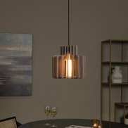 Lucide Rollo - lampe suspendue - Ø 31 x 150 cm - taupe