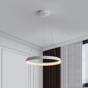 Nova Luce Ormi - lampe suspendue - Ø 60 x 150 cm - 52W dimmable LED inclus - blanc sablé