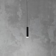 Nova Luce Doc - lampe suspendue - Ø 3 x 120 cm - 5W LED inclus - noir