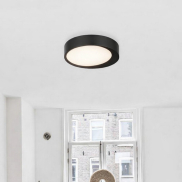 Nova Luce Oby - plafonnier - Ø 60 x 12 cm - 60W LED dimmable inclus - noir sable