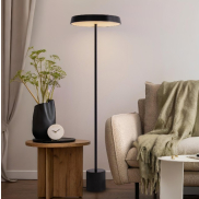 Nova Luce Vetro - lampadaire - Ø 40 x 136 cm - 33W  LED inclus - noir mat