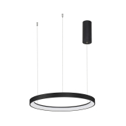 Nova Luce Pertino - lampe suspendue - Ø 48 x 150 cm - 38W LED dimmable inclus - noir sable