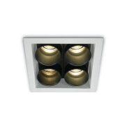 ONE Light Tubes de lumière foncée - spot encastré - 77 x 77 mm, 68 x 68 mm taille d'encastrement - 10W LED inclus - blanc