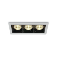 ONE Light Mirror Square Boxes - spot encastré - 130 x 54 mm, 124 x 45 mm taille d'encastrement - 12W LED inclus - blanc