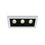 ONE Light Shop Square Boxes - spot encastré - 106 x 45 mm, 97 x 36 mm taille d'encastrement - 3 x 2W LED dimmable inclus - blanc