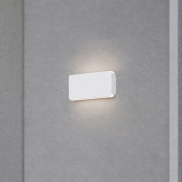 Nova Luce Artu - applique murale extérieure - 17,5 x 9,5 x 3 cm - 10W LED inclus - IP65 - blanc sablé