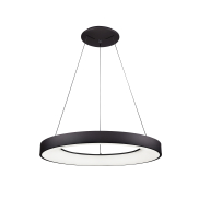 Nova Luce Rando Smart - lampe suspendue - Ø 60 x 120 cm - 50W LED dimmable inclus - Tuya - noir sable