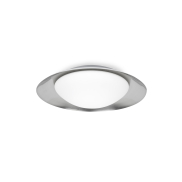 Faro Side - applique murale/plafonnier - Ø 39 x 11 cm - 15W LED inclus - blanc et nickel