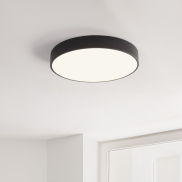 Nova Luce Hadon - plafonnier - Ø 50 x 7 cm - noir sablé