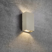 Nordlux Rold Corner - applique murale extérieure - 9 x 16 x 5,5 cm - 2 x 5W LED inclus - IP54 - taupe