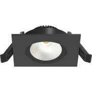 Artdelight Dublin - spot encastré - 83 x 83 mm, Ø 68 mm encastré - 6W LED dimmable inclus - noir