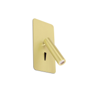 Faro Suau - applique encastrée avec interrupteur - 9,5 x 17 cm - LED 3W incluse - doré satiné