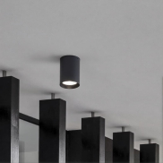 Nova Luce Dara - plafonnier extérieur - Ø 8 x 11 cm - 9W LED inclus - IP54 - anthracite foncé