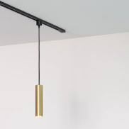 Lucide Track Floris Lampe suspendue - Système de rail monophasé - Ø 5,6 x 155 cm - or