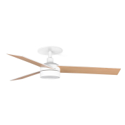 Faro Rudder S - ventilateur de plafond avec lumière et rosace encastrée - Ø 132 cm - blanc mat