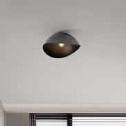 Nova Luce Opsi - plafonnier - Ø 50 x 24 cm - noir sablé