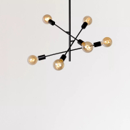 Lucide Lester - plafonnier - 59 x 59 x 83 cm - noir