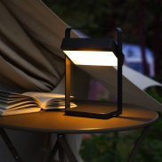 Nordlux Saulio Solar - lampe de table avec source lumineuse solaire rechargeable - gradateur à 3 niveaux - 3,5W LED inclus - 23,6 x 17 x 10,7 cm - IP44 - noir