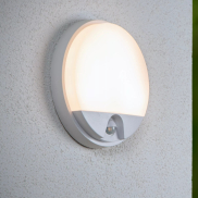 Lucide Hups IR - applique murale extérieure avec détecteur - Ø 21 x 4,9 cm - 10W LED inclus - IP54 - blanc