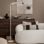 Nova Luce Sinkro - lampadaire - 25,2 x 174 x 43,5 cm - 30W LED inclus - blanc sablé
