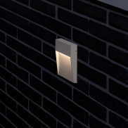 Nova Luce Fem - applique murale extérieure - Ø 16 x 16 x 2,7 cm - 5W LED inclus - IP54 - blanc sablé