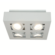 Artdelight Bosco - spot en saillie 4L - 25 x 25 x 8,6 cm - blanc