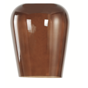 Artdelight Tombo - abat-jour en verre - Ø 12,5 x 15,5 cm - brun