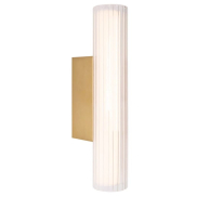 Maxlight Fayette - applique murale en saillie - 12 x 6 x 31 cm - 6W LED inclus - IP44 - or