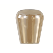 Artdelight Tombo - abat-jour en verre - Ø 12,5 x 15,5 cm - ambre