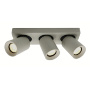 Artdelight Megano - spot en saillie 3L - 30 x 10 x 11,5 cm - gris soie