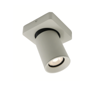 Artdelight Megano - spot en saillie 1L - 10 x 10 x 11,5 cm - gris soie