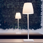 Nova Luce Colt - lampe de table rechargeable par câble USB - Ø 8 x 30 cm - 2W dimmable LED inclus - IP54 - blanc sablé