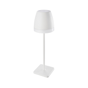 Nova Luce Colt - lampe de table extérieure à piles - Ø 11 x 38 cm - 1W LED dimmable inclus - IP44 - blanc sable