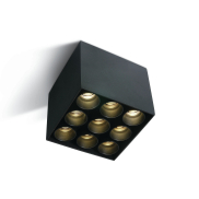 ONE Light Dark Light Tubes de plafond - plafonnier - 9,5 x 9,5 x 8,4 cm - 20W LED inclus - noir